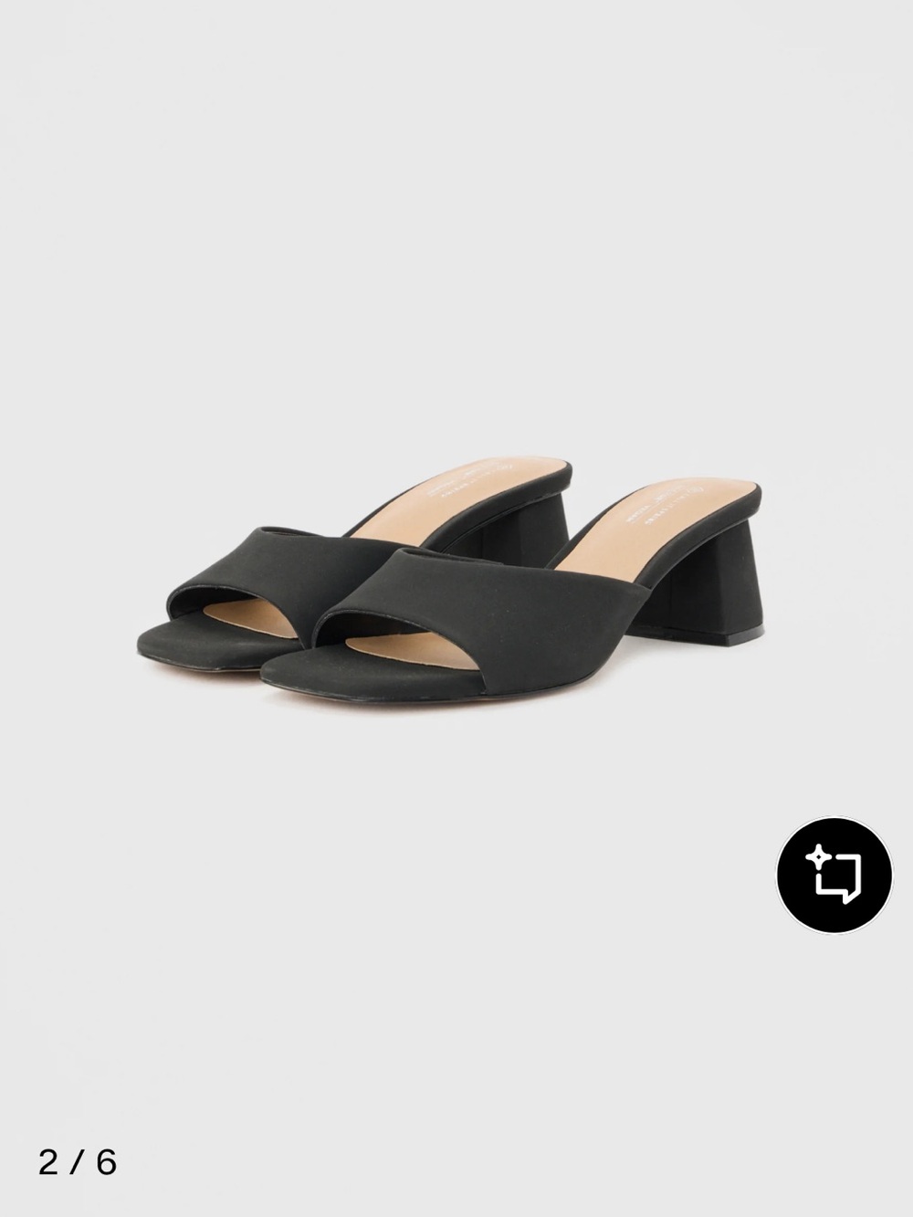 Call It Spring Lanaa 90s Quiet Luxury Minimalist Black Open-Toe Block Heel Mules